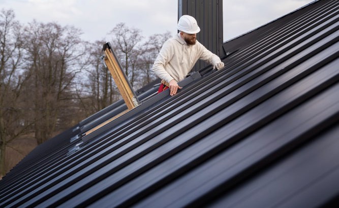 flat roof instalation