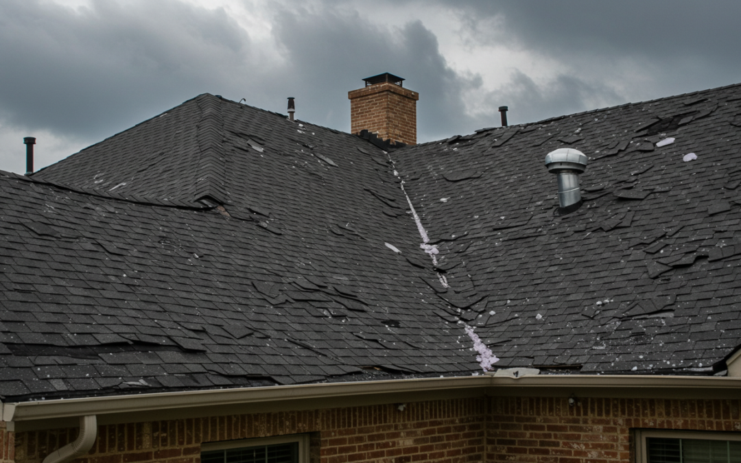 Hail-damaged rental property roof in McKinney, TX requiring professional inspection and restoration