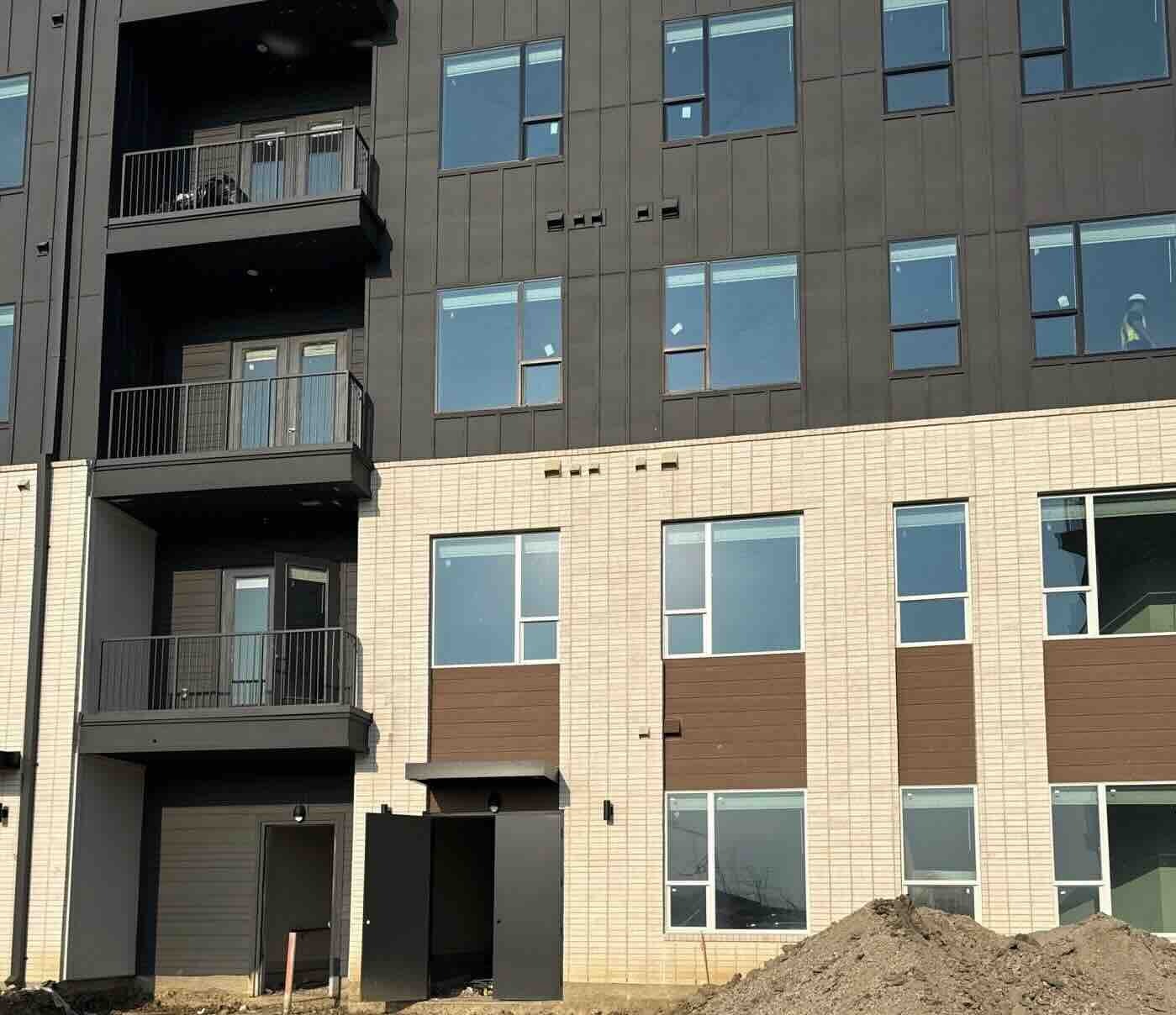 Water and mold damage restoration on an apartment building