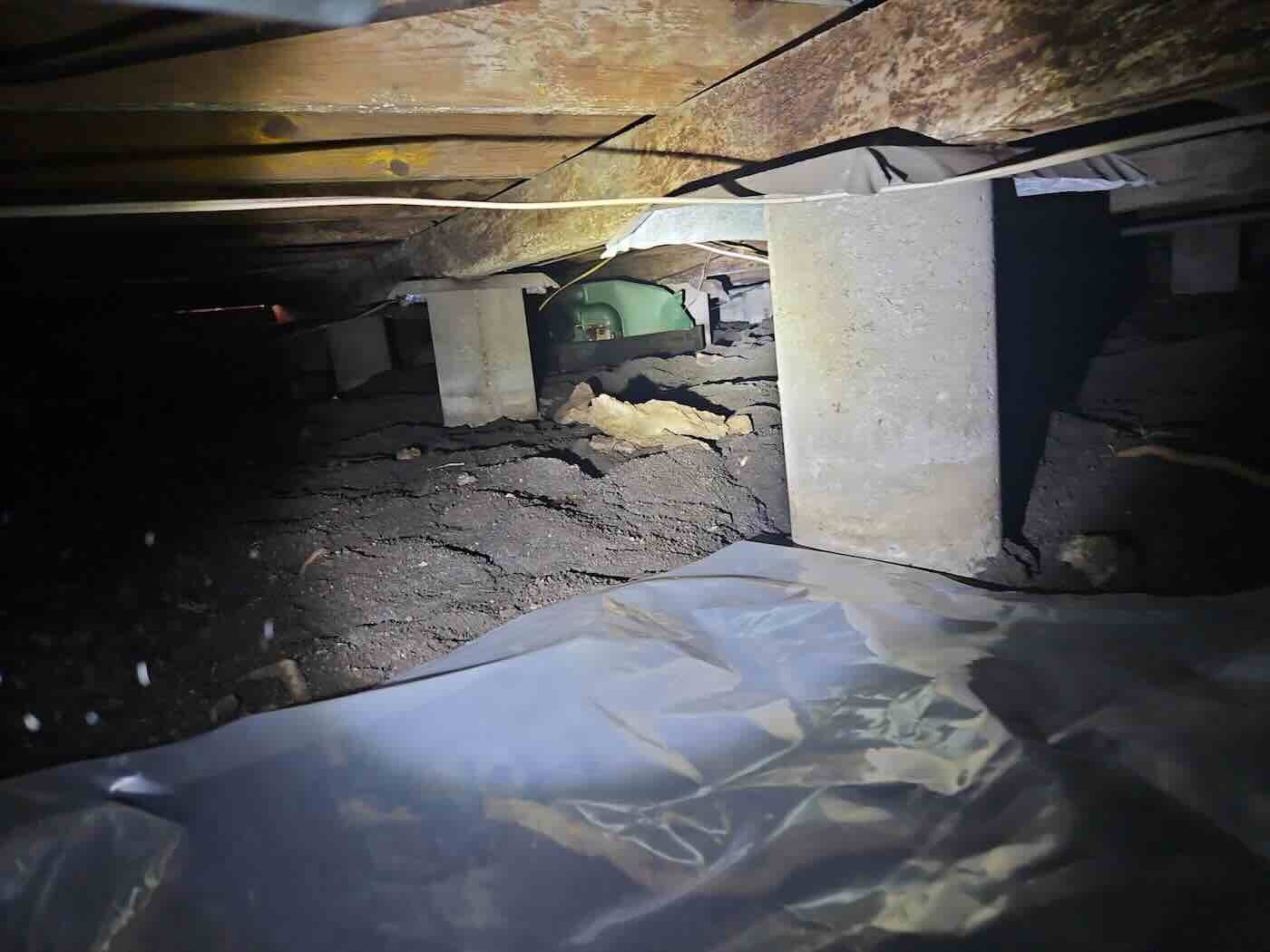 Water in crawl space visible condition placeholder