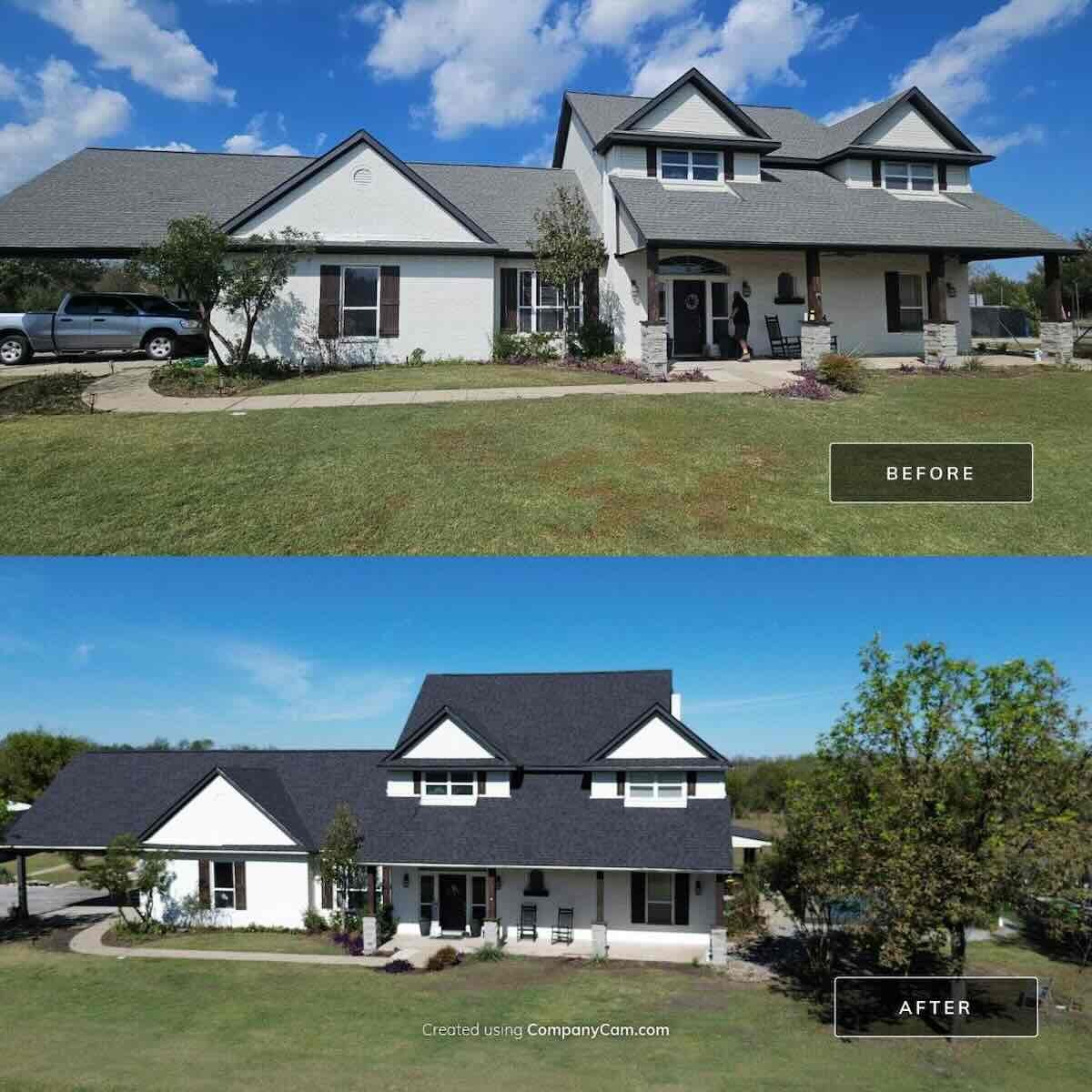 roof-replacement-anna-tx-before-and-after Rainy Day Restoration team serving North Texas property owners