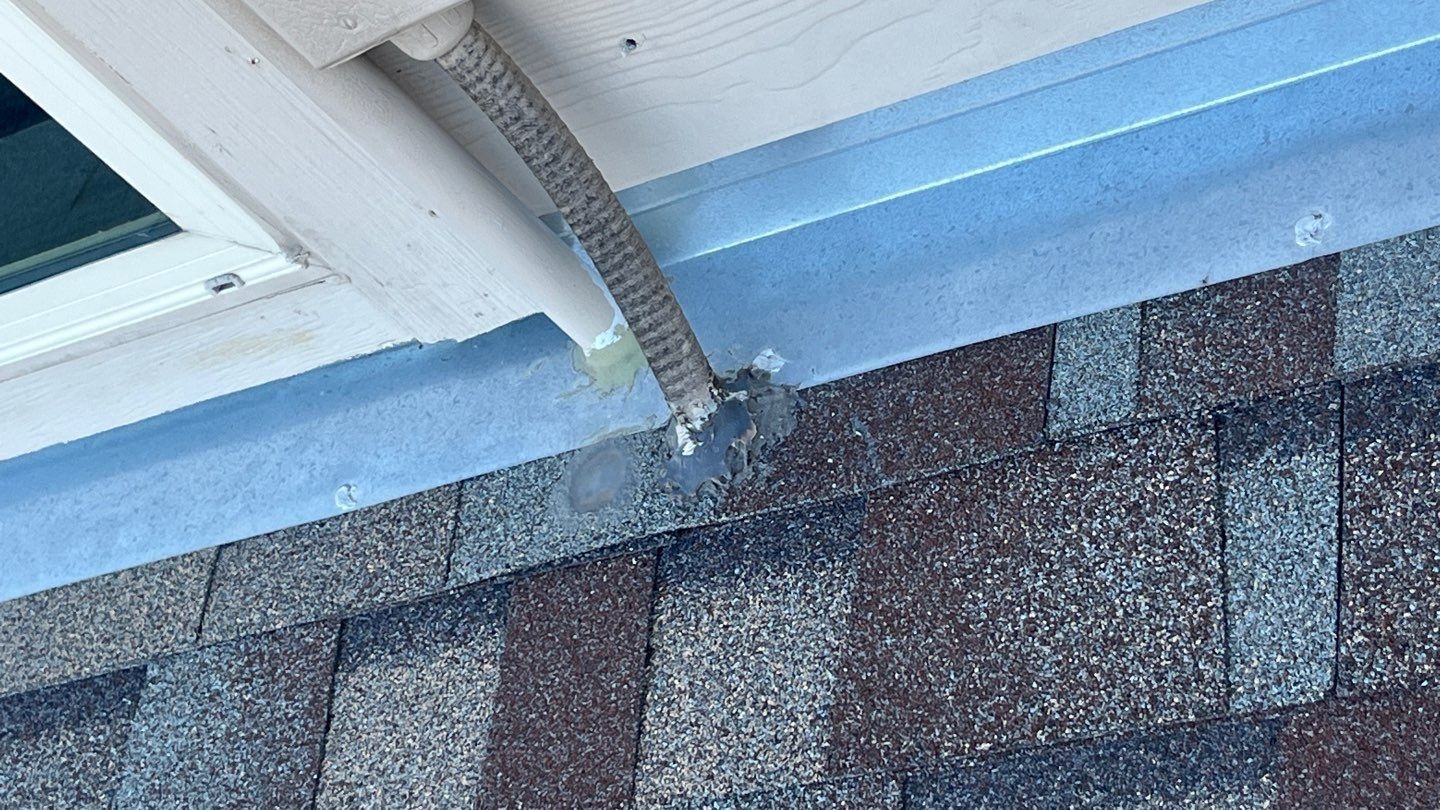 Vent penetration point reviewed during the roof inspection in Prosper, TX
