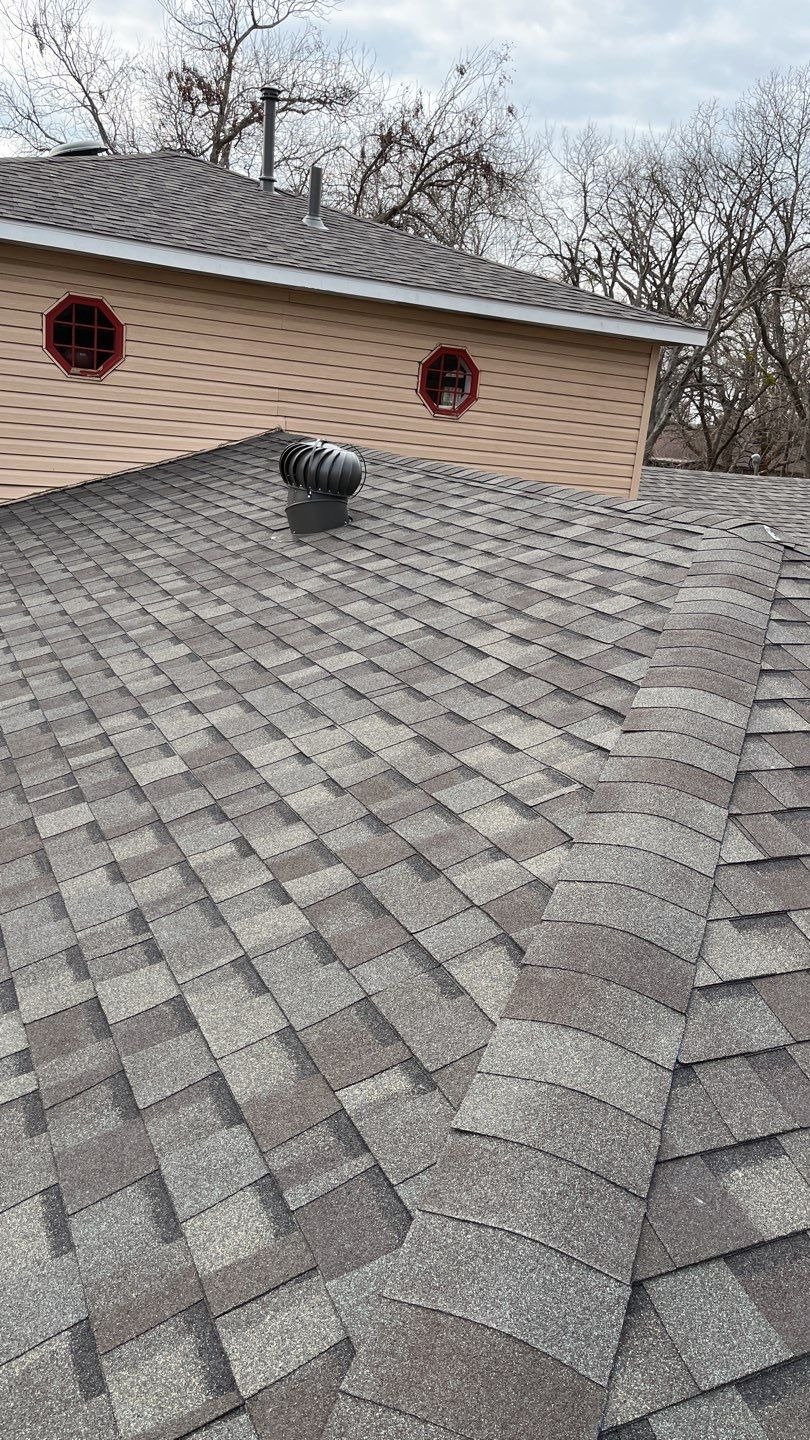 New flashing detail shown after the roof replacement in Sherman, TX