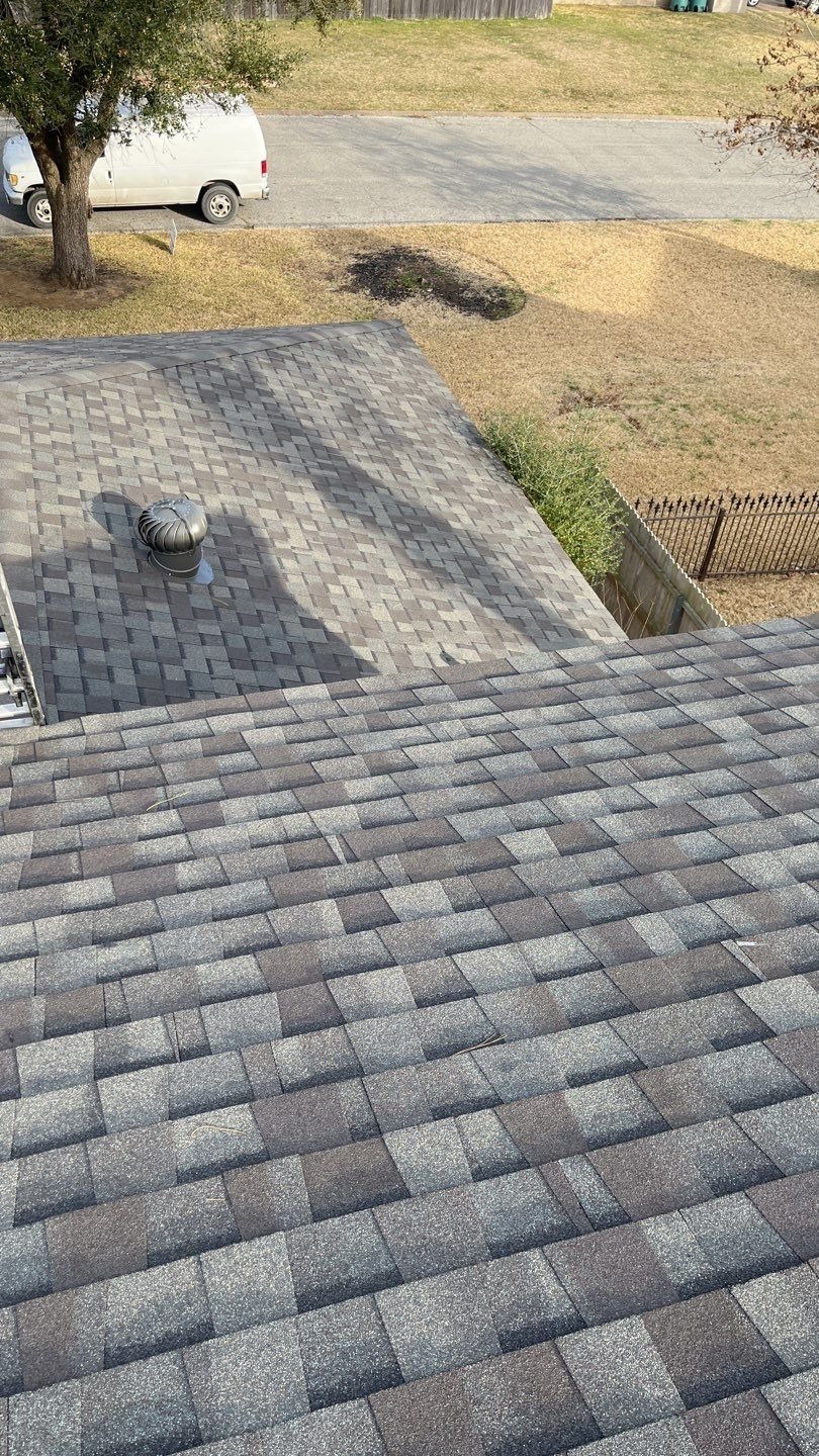 Full roof slope view after the roof replacement in Sherman, TX