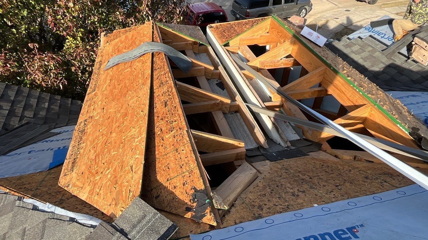 During: new decking installed as part of roof replacement in Anna, TX
