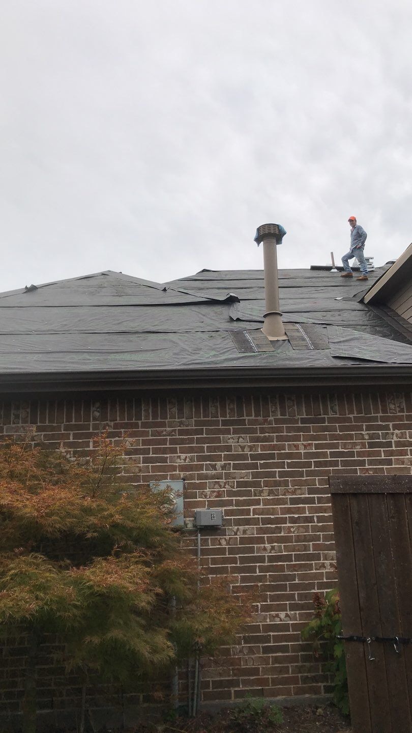 New underlayment installed during the roof replacement in Melissa, TX