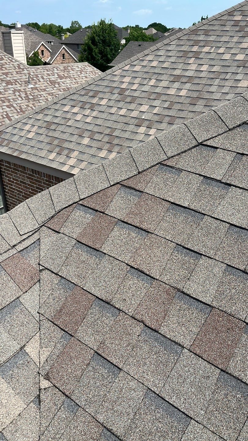 New shingles installed after completing the roof replacement in Melissa, TX