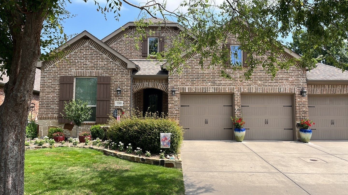 Finished roof view after the roof replacement in Melissa, TX was completed