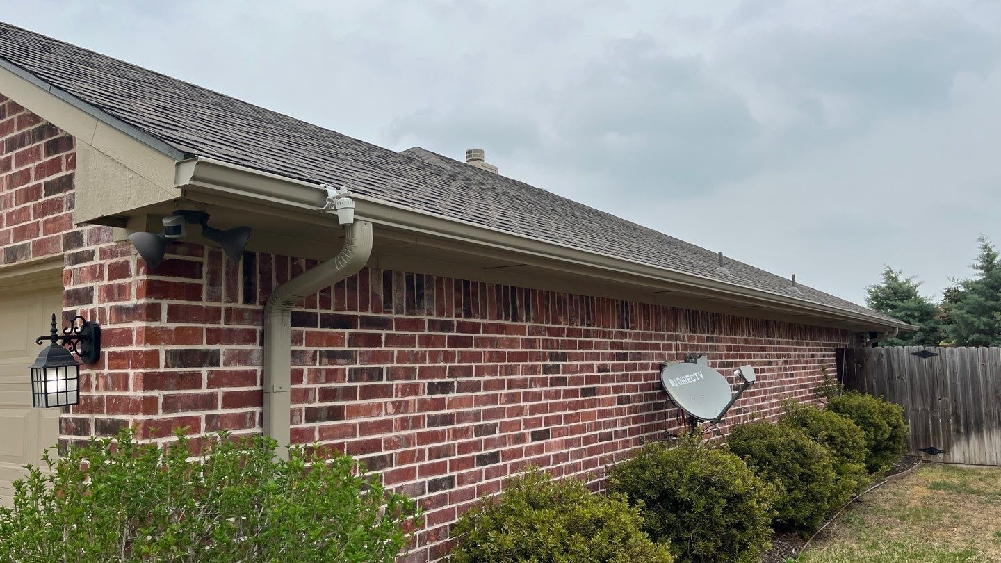 Completed roof slope after the roof replacement in Sherman, TX