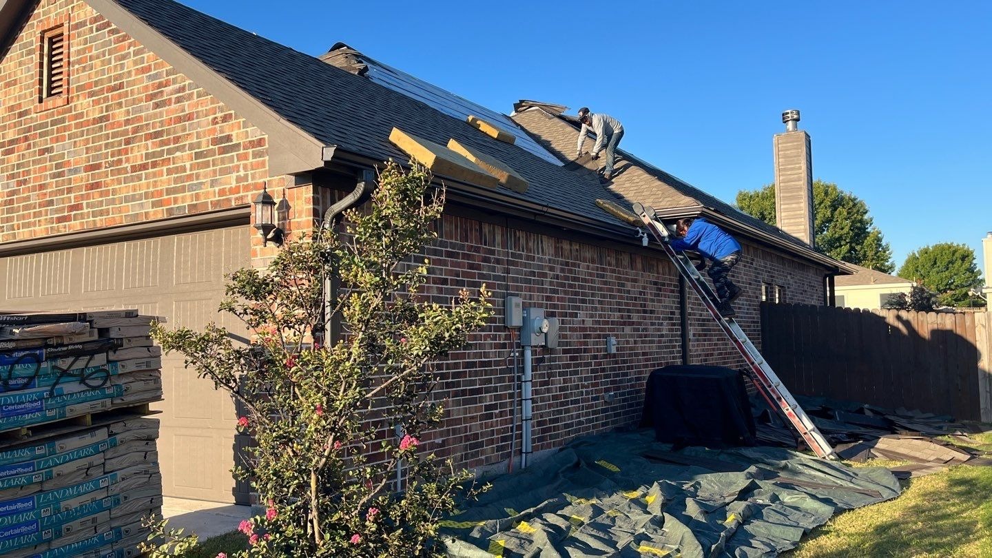 New underlayment installed during the roof replacement in Sherman, TX