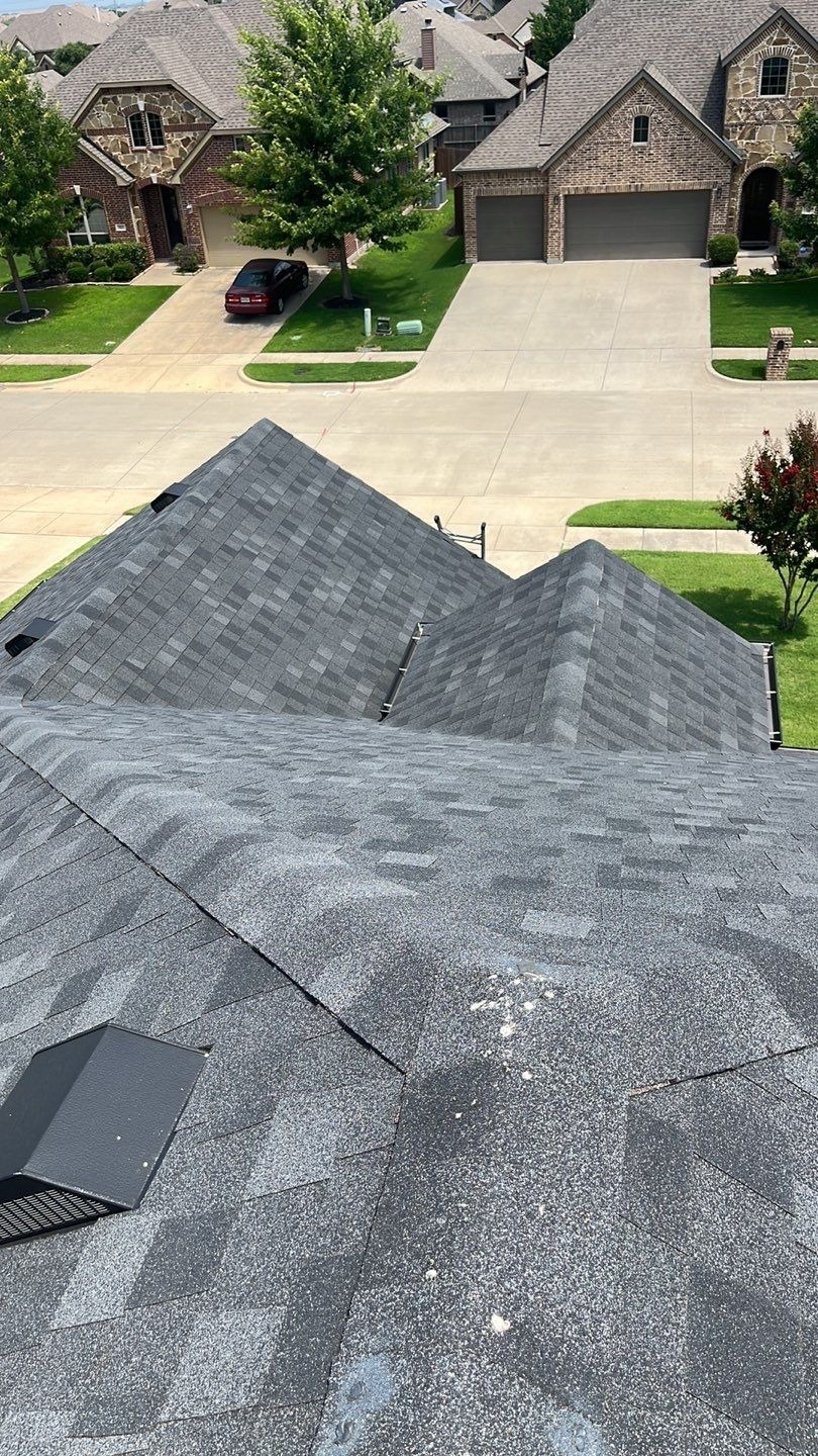 Finished roofline and new vents after the roof replacement in Melissa, TX
