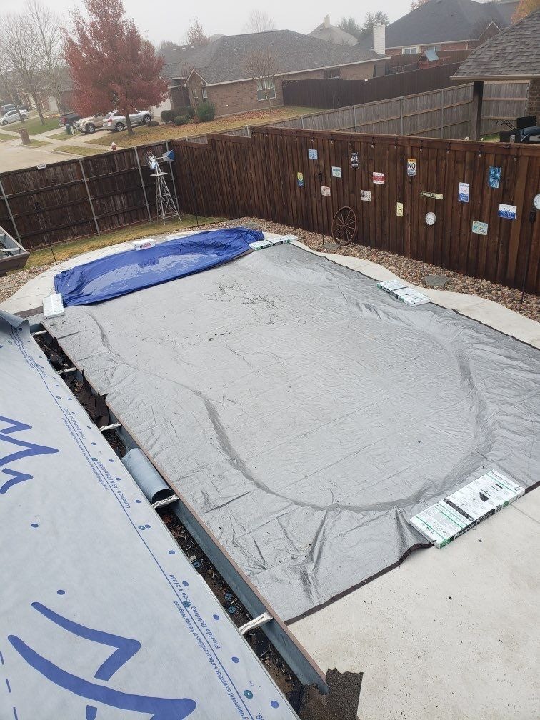 Ice and water shield applied during the roof replacement process in Melissa, TX