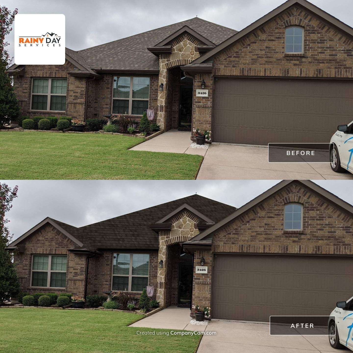 Overview of the Melissa, TX property before the roof replacement began