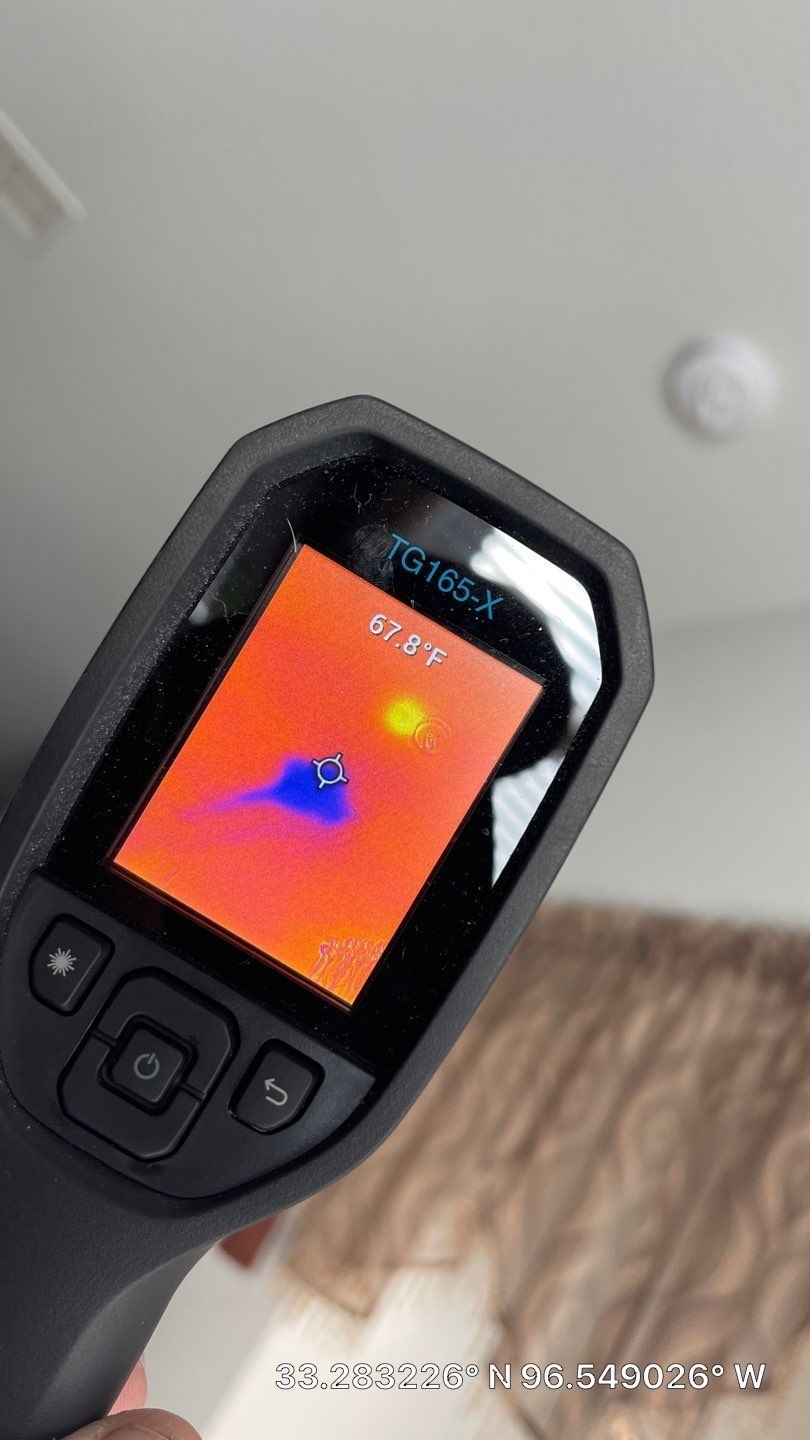Flashing failure near a penetration point found during the roof repair in Melissa, TX