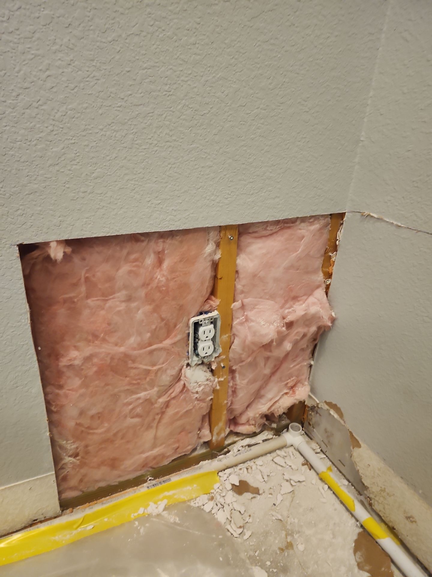 Visible mold growth on wall materials found during mold remediation in Melissa, TX