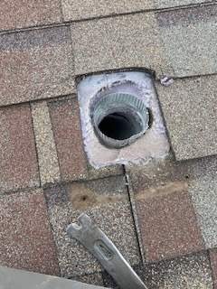 Crew resealing shingle and prepping vent during roof repair in Melissa, TX