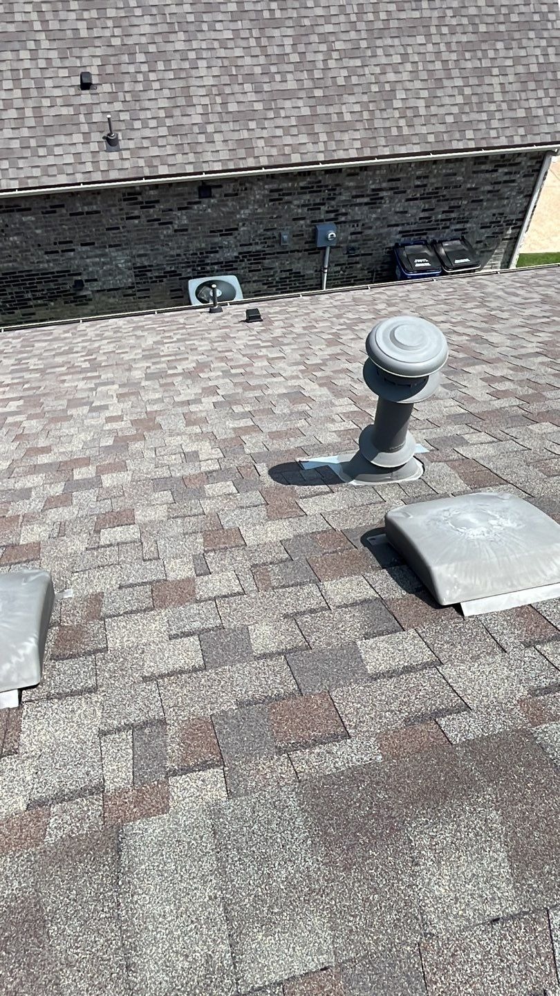 Roof valley examined for damage during the roof inspection in Melissa, TX