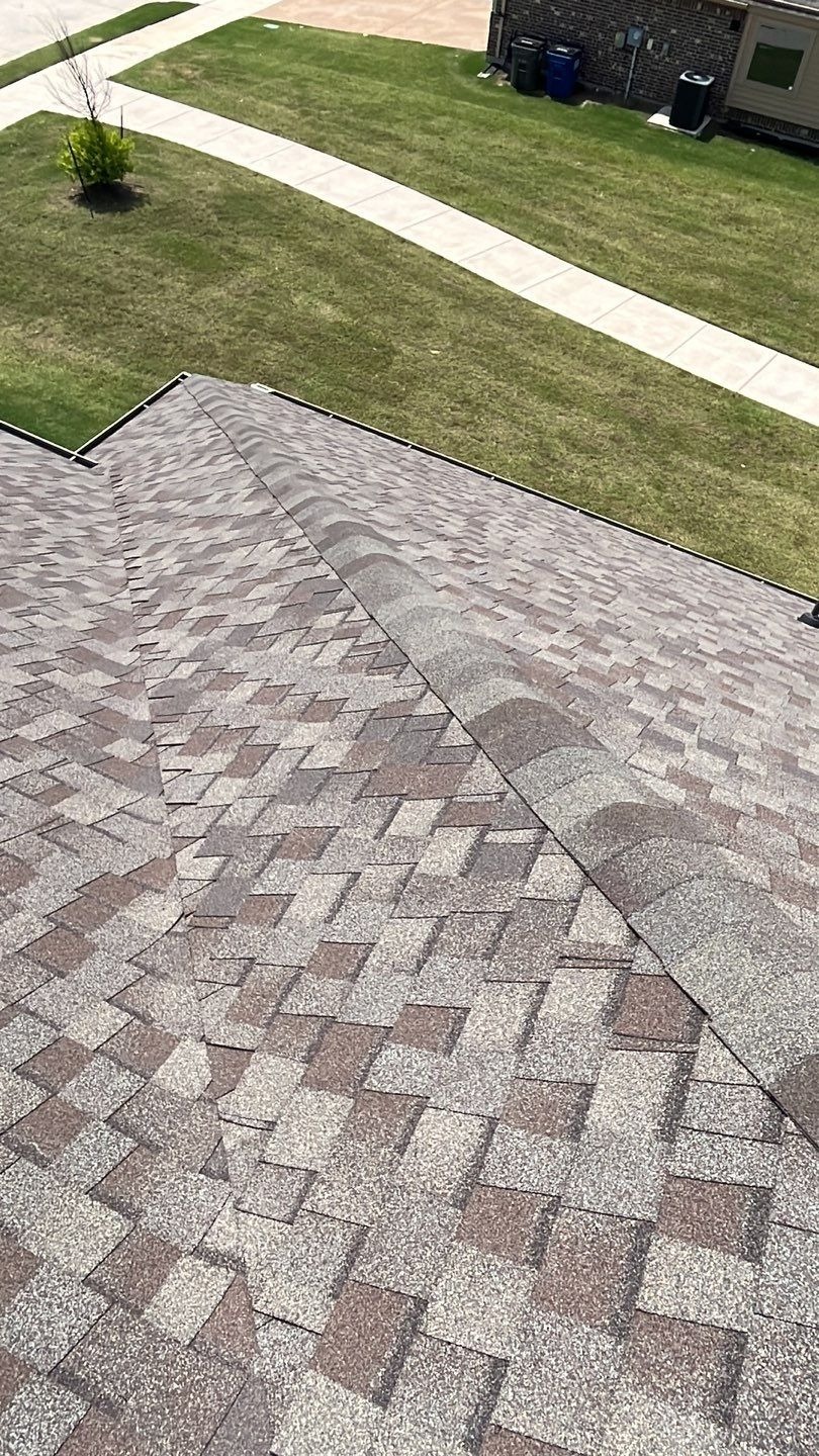 Overall roof condition documented during the roof inspection in Melissa, TX