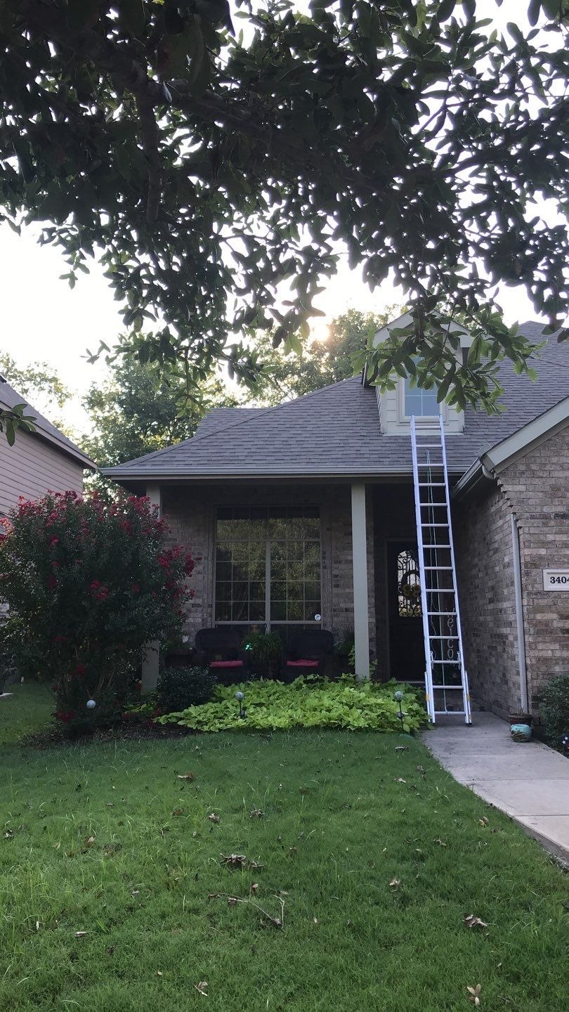 Hail-bruised shingles found on the roof slope during the roof replacement in Melissa, TX