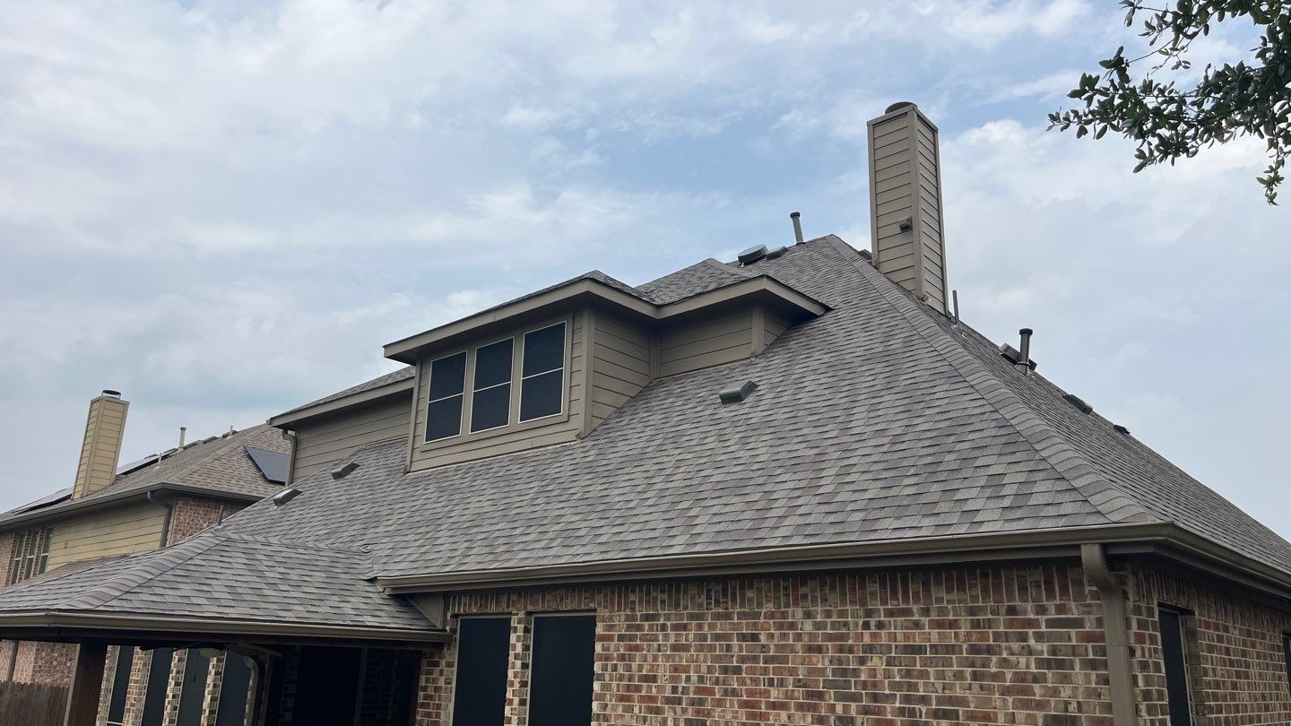 New gutter system installed after the roof replacement in Allen, TX