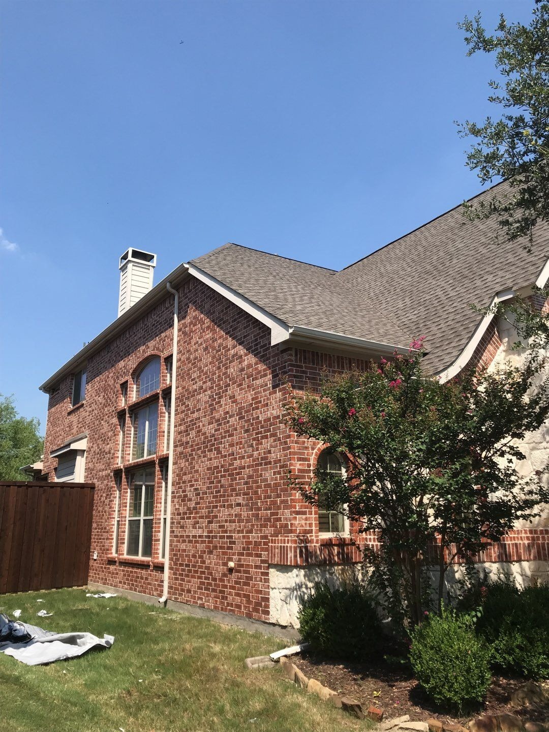 Replaced roof vent shown after the roof replacement in Allen, TX