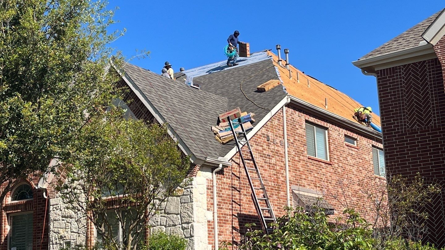 New underlayment installed during the roof replacement in Allen, TX
