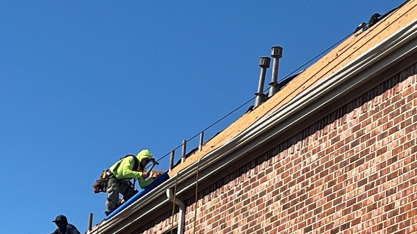 Finished shingles after the completed roof replacement in Allen, TX