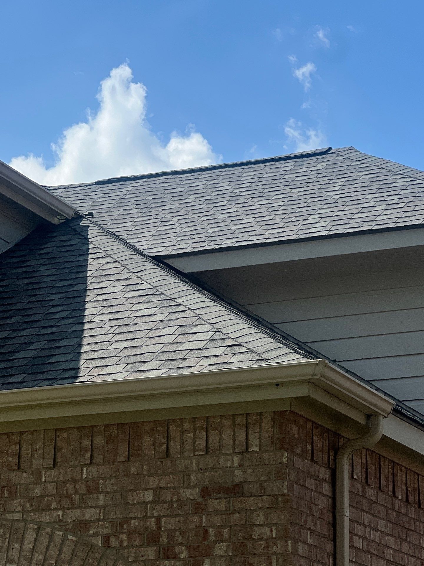 Completed roof surface after the roof replacement in Allen, TX