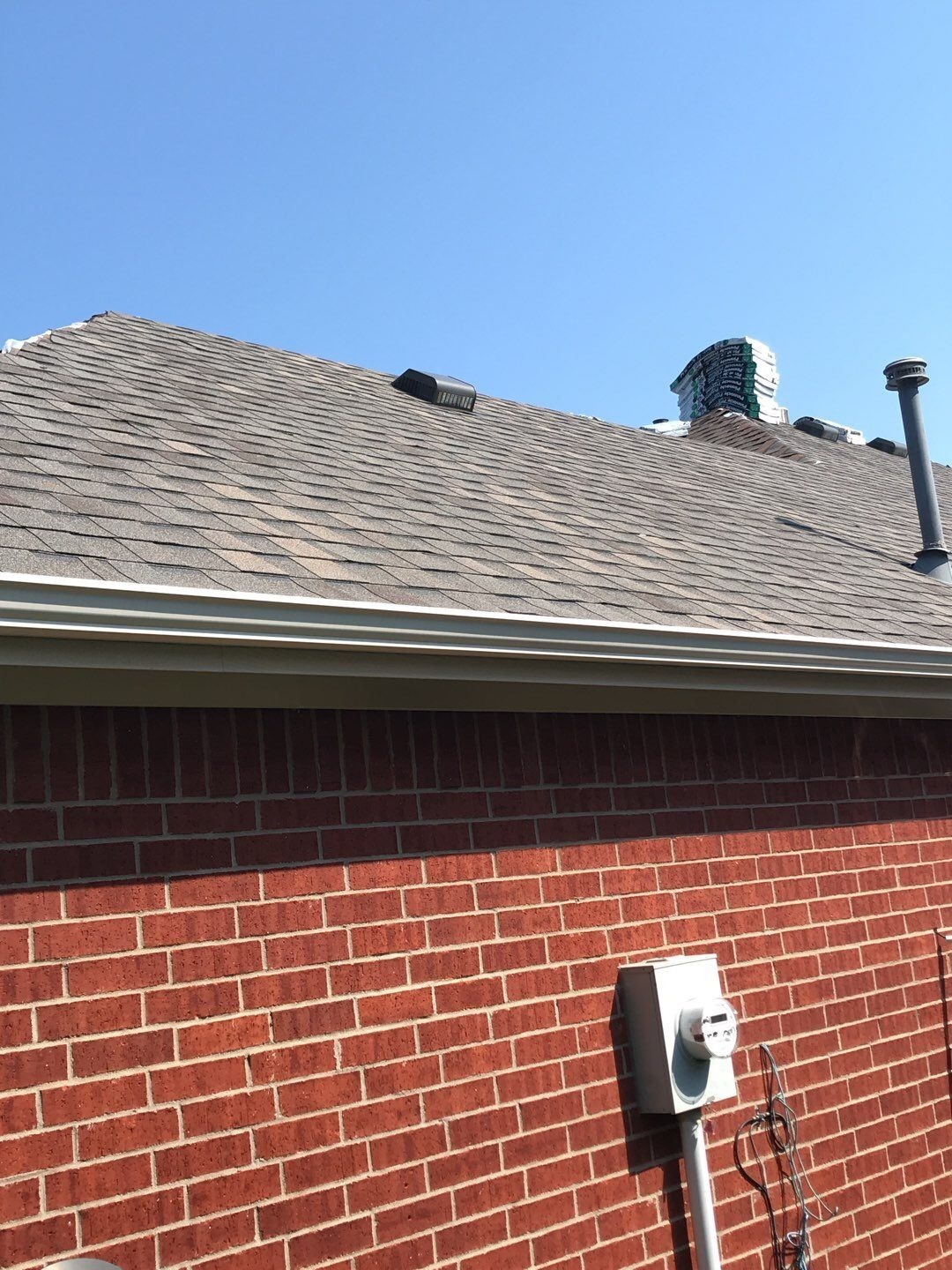Completed roofline view after the roof replacement in McKinney, TX