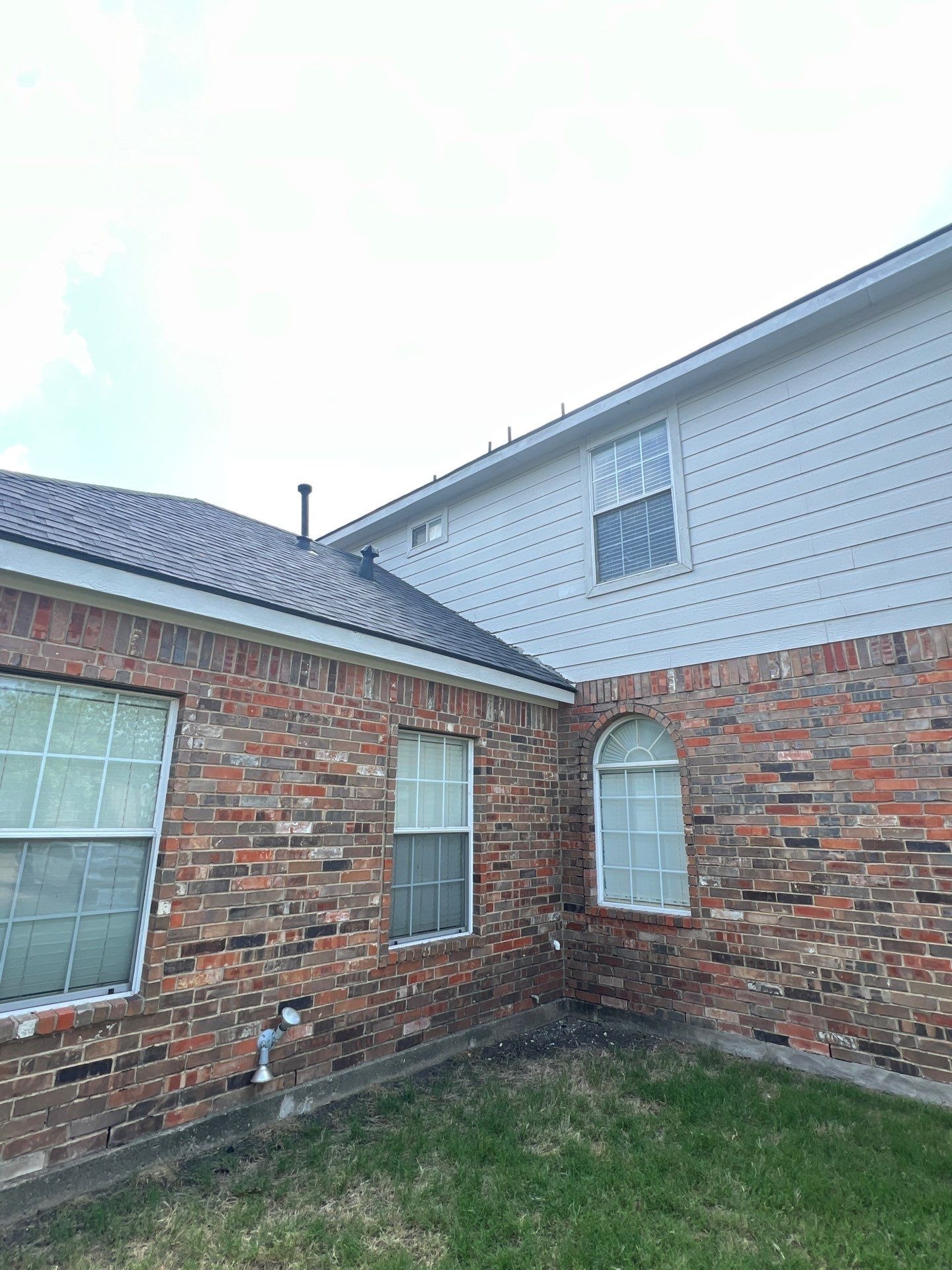 New flashing and vents installed on the finished roof after the Allen, TX roof replacement