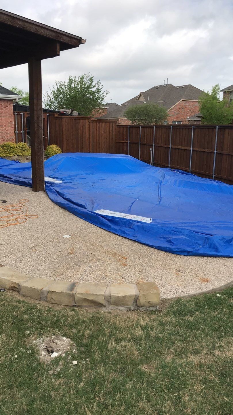 New underlayment installed across the roof deck during the project in Allen, TX