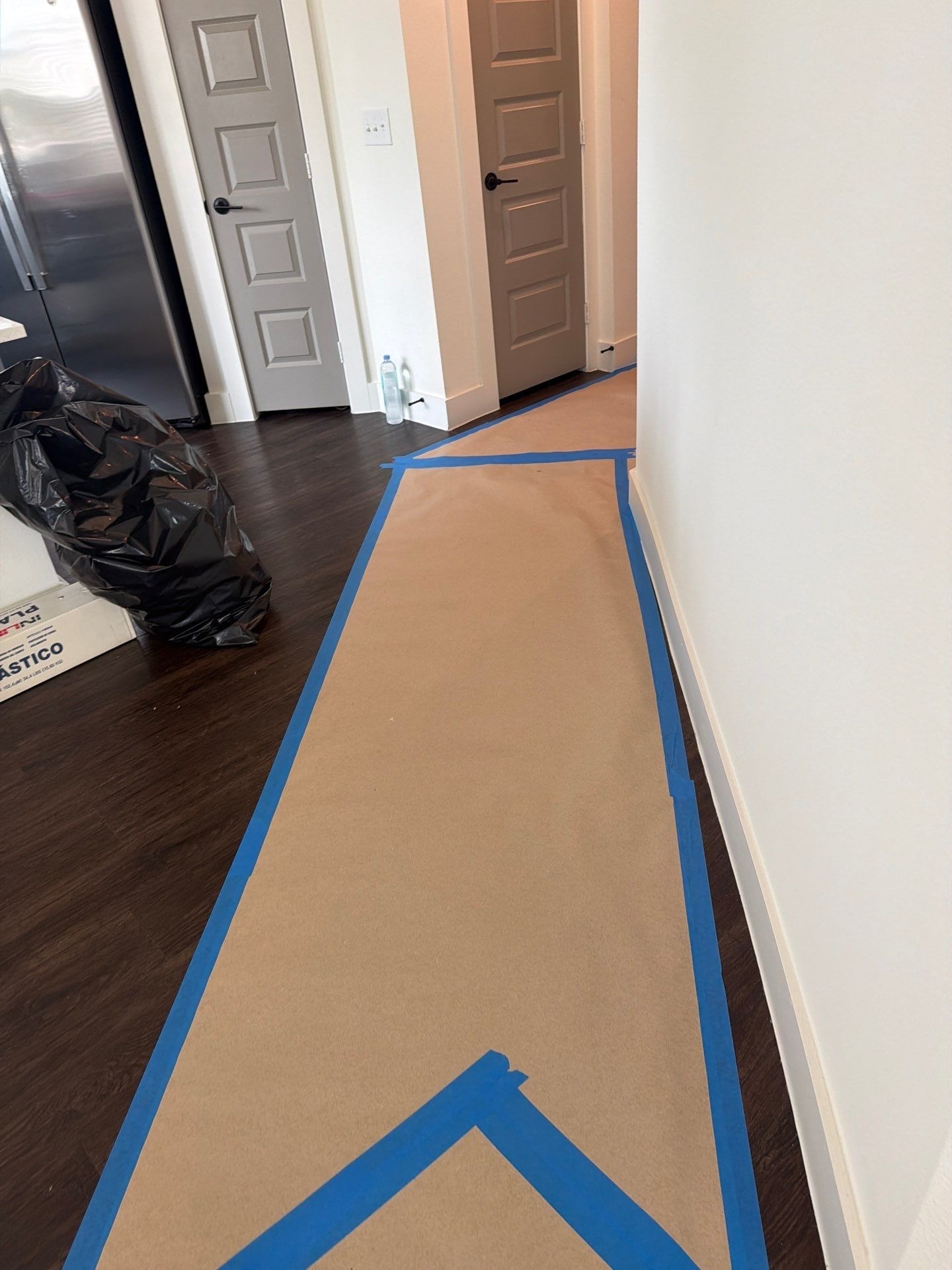 Containment barriers set up before mold remediation work begins in Prosper, TX