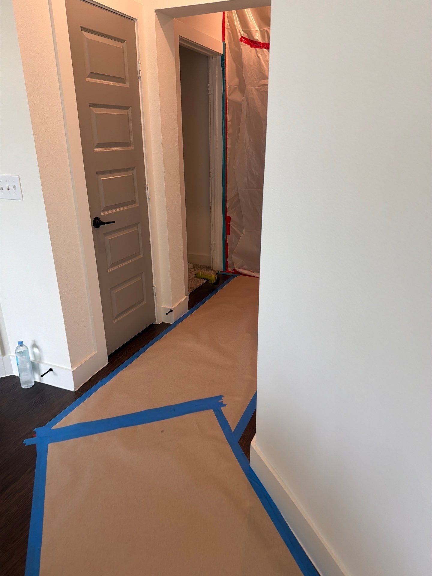 HEPA air scrubber running inside containment during mold remediation in Prosper, TX