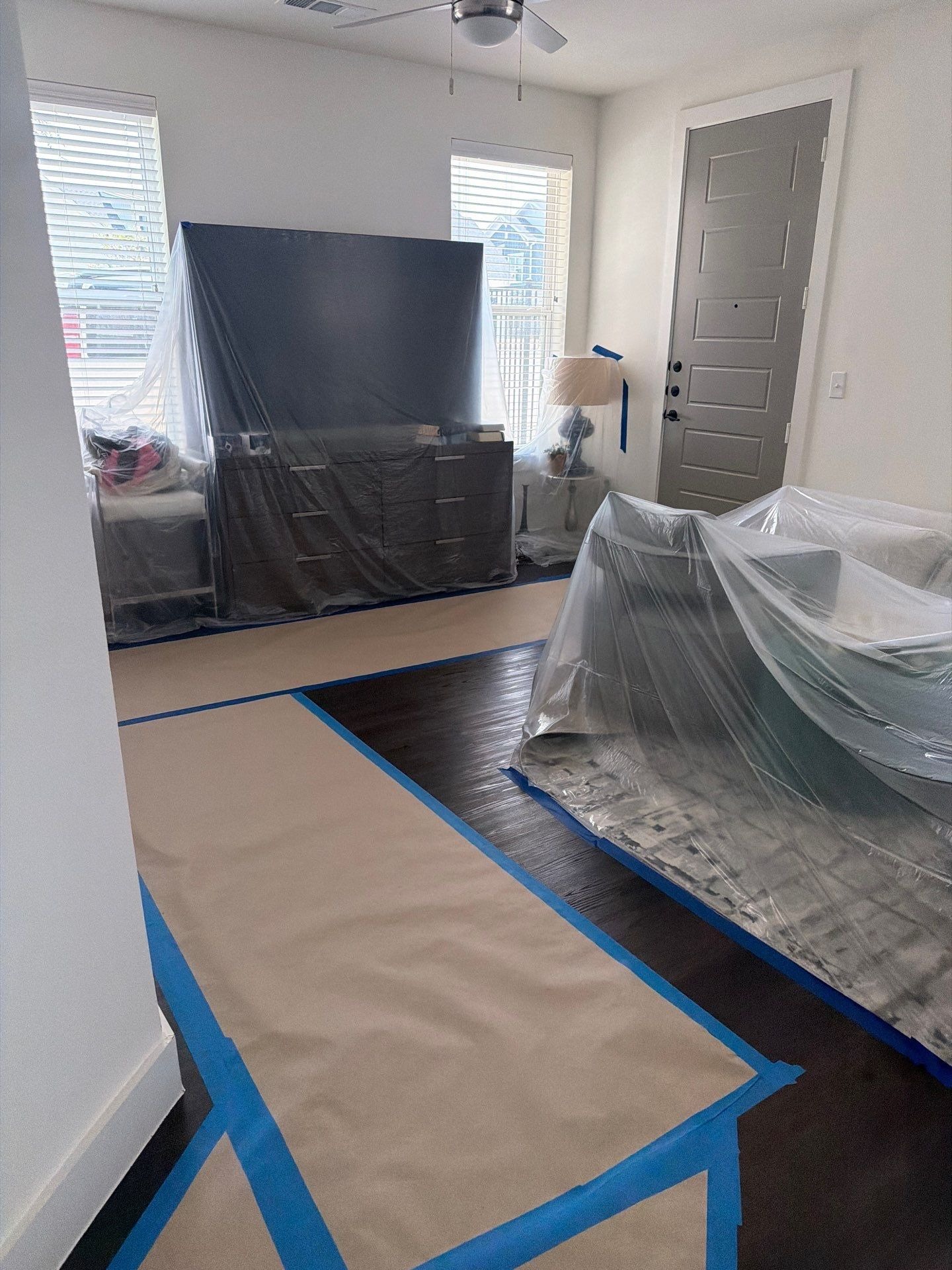 Visible mold growth found on drywall during mold remediation in Prosper, TX