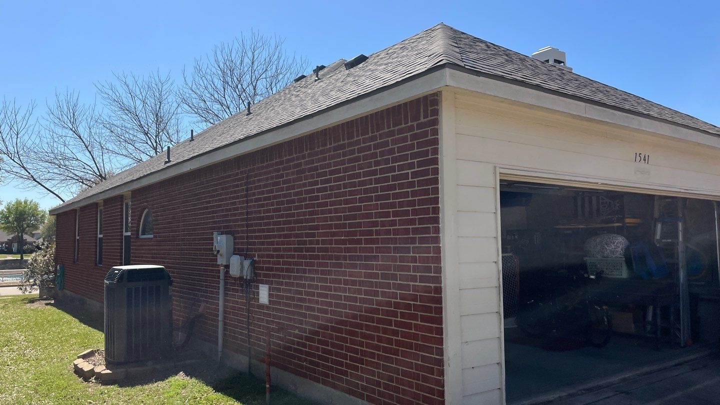 Finished shingle field after the completed roof replacement in Allen, TX