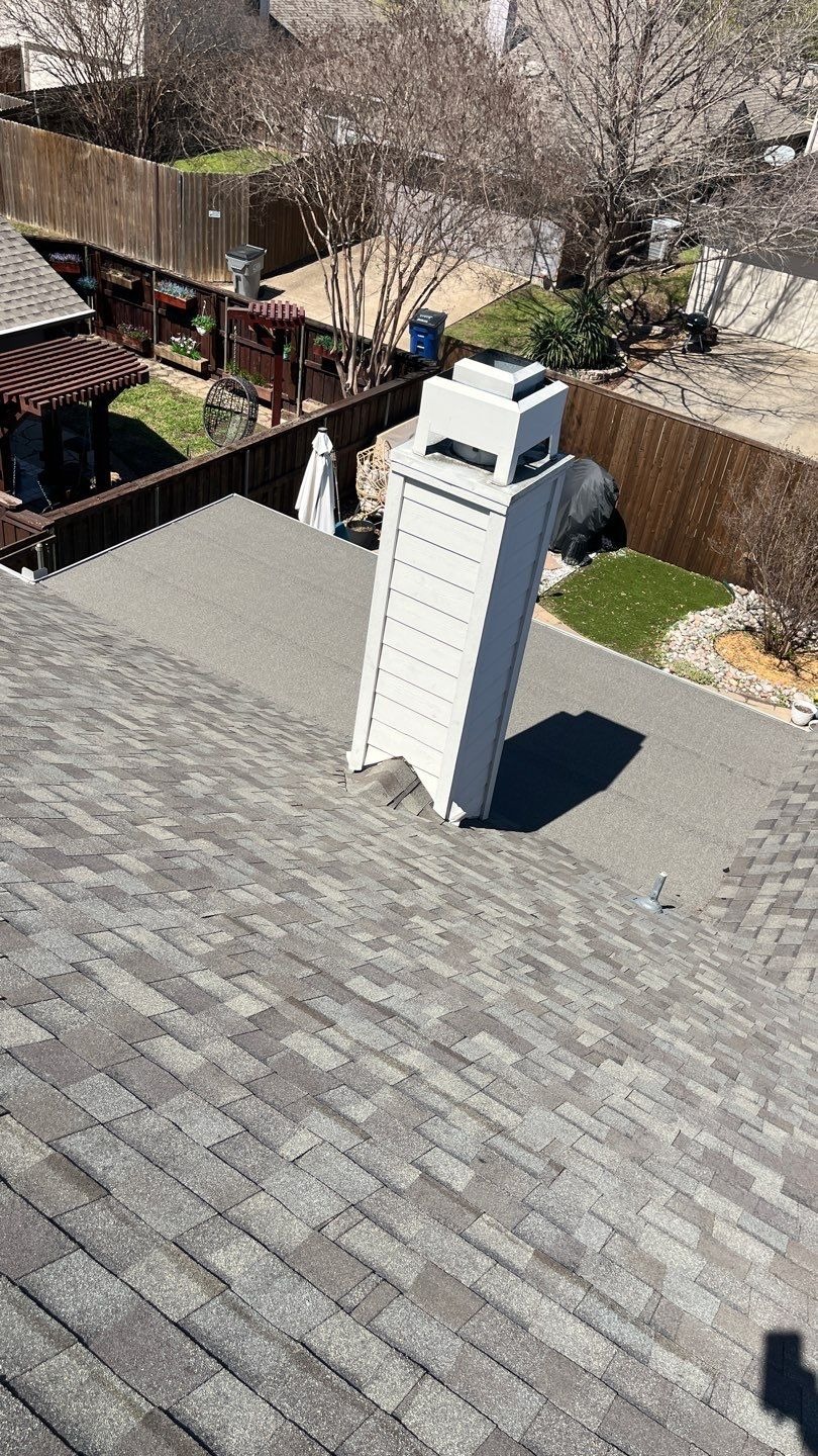 New flashing installed around a vent after the roof replacement in Allen, TX