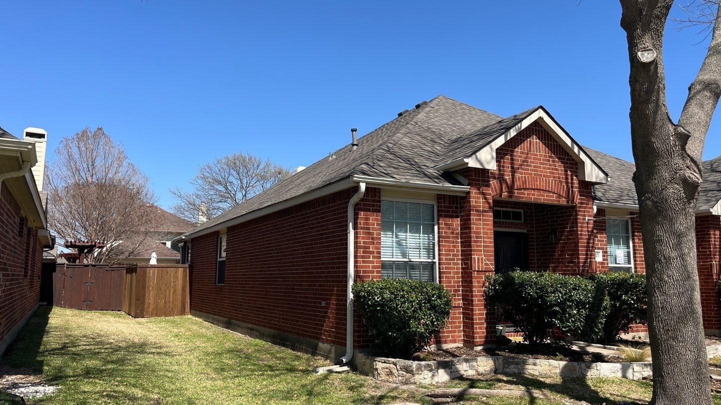 Overview photo taken before the roof replacement in Allen, TX begins