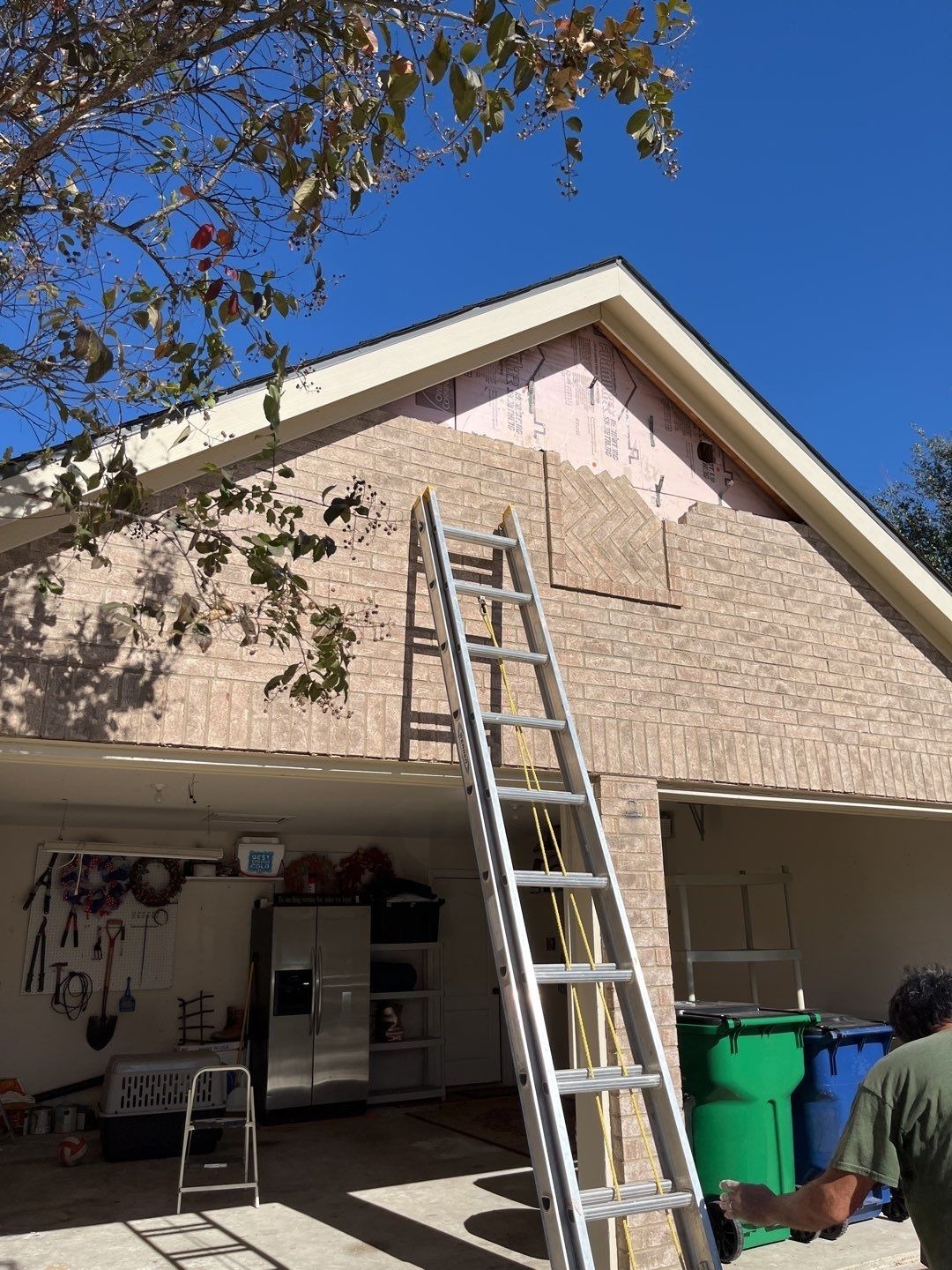 Center column removal underway during the garage reconstruction in McKinney, TX